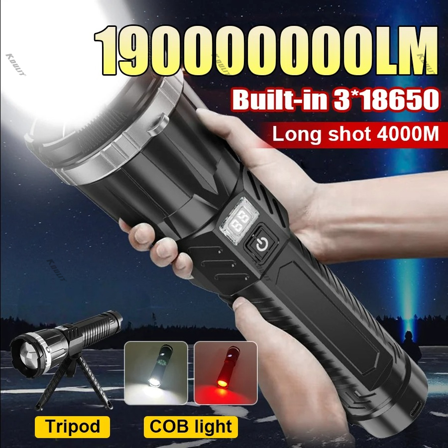Renewable Energy Sources - 19000000LM Super Powerful Flashlight Built-in Battery