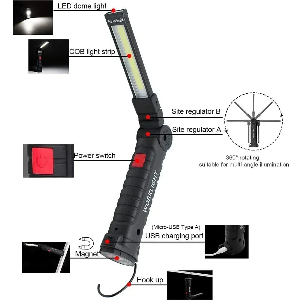 Portable COB LED Work Light US - Renewable Energy Sources avaliação e preço
