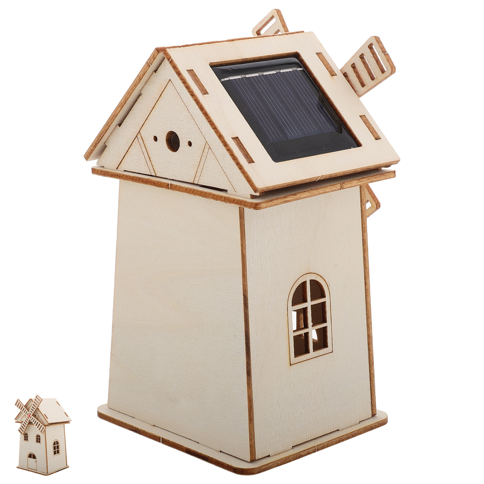 Wooden Solar Powered Windmill  - Renewable Energy Engineering avaliação e preço