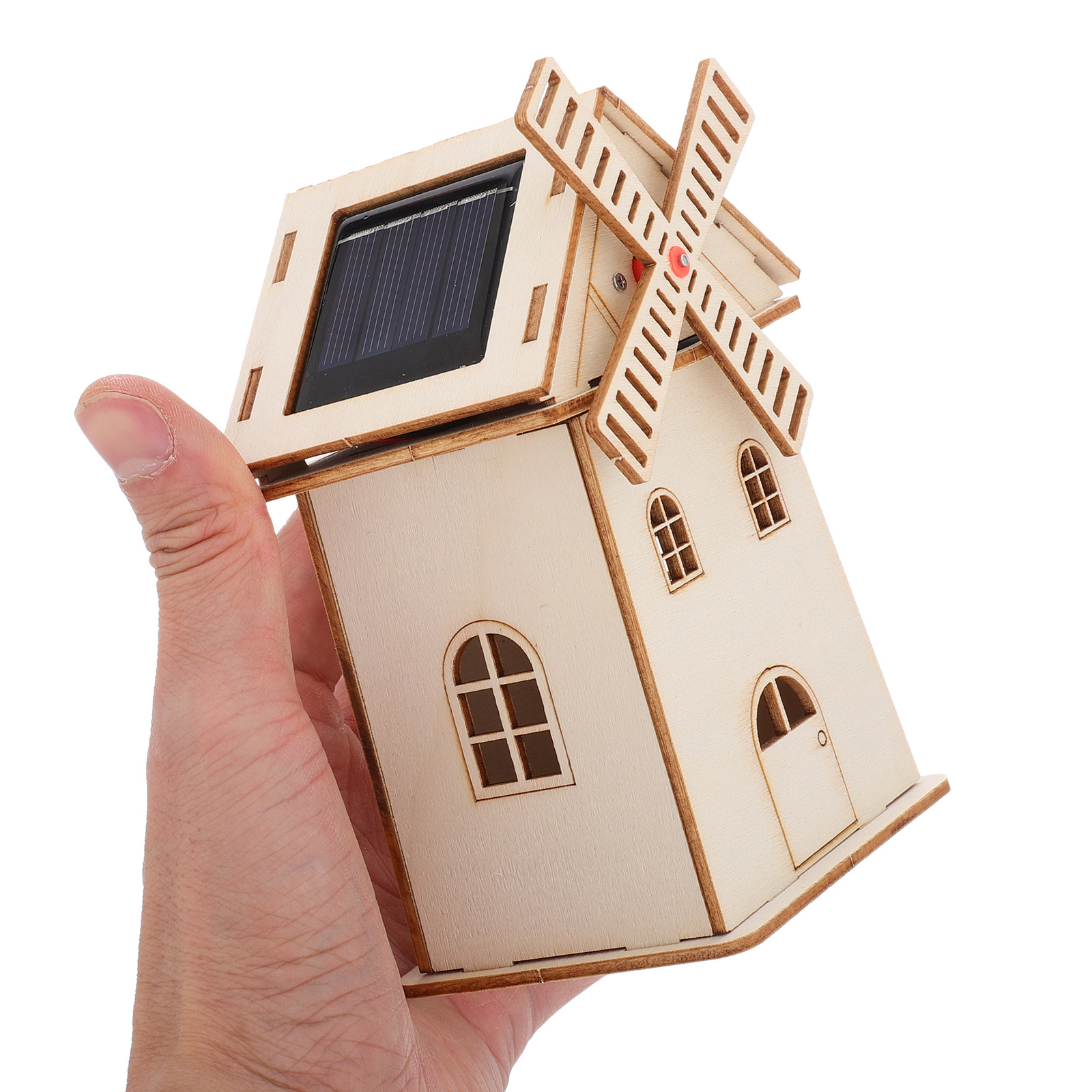 Wooden Solar Powered Windmill  - Renewable Energy Engineering avaliação e preço