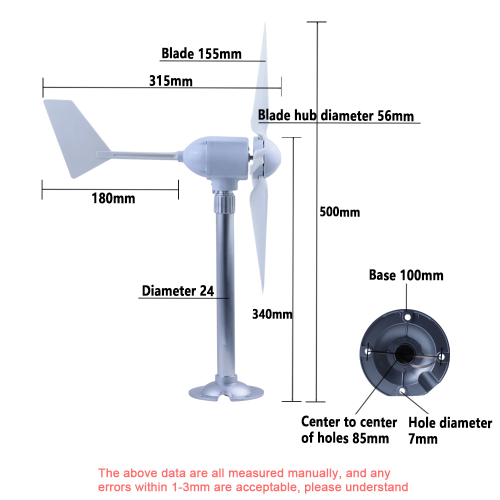 50W 5 Blades Micro Wind Turbin - Renewable Energy Engineering avaliação e preço
