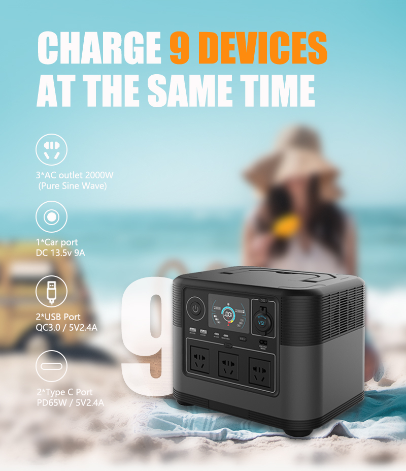 2026 new 220V 110V 1200W porta - Portable Power Station avaliação e preço