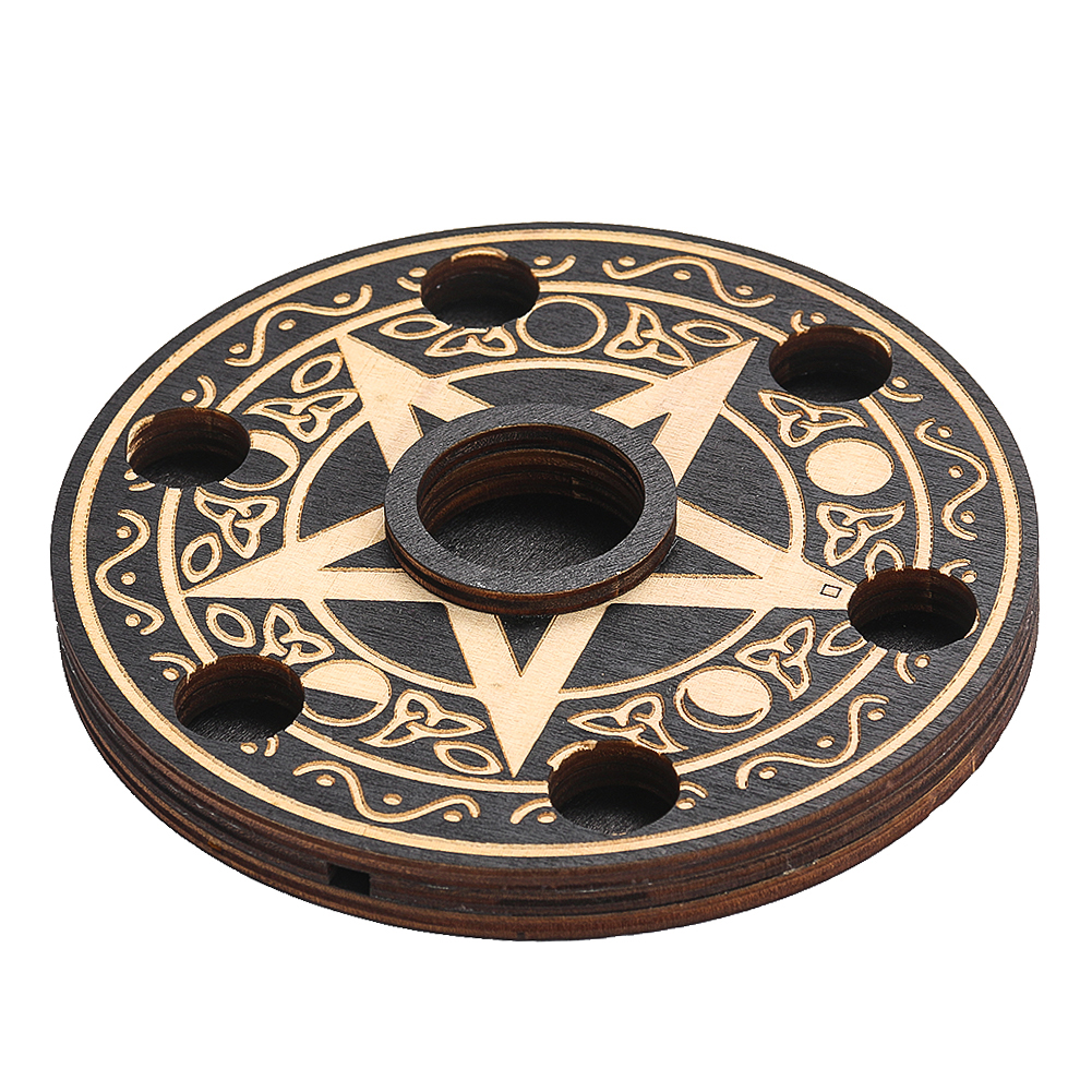 Wooden Pentacle Crystal Ball D - Energy Storage Rack avaliação e preço