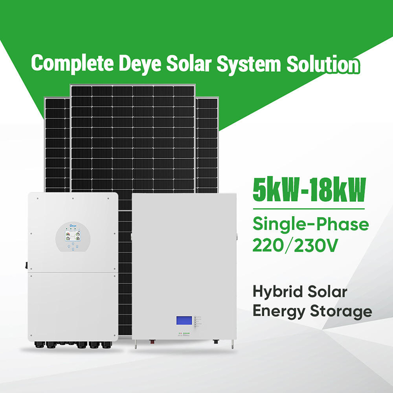 Deye 5KW 10KW 15KW 18KW Hybrid - Solar Panel System 10Kw avaliação e preço