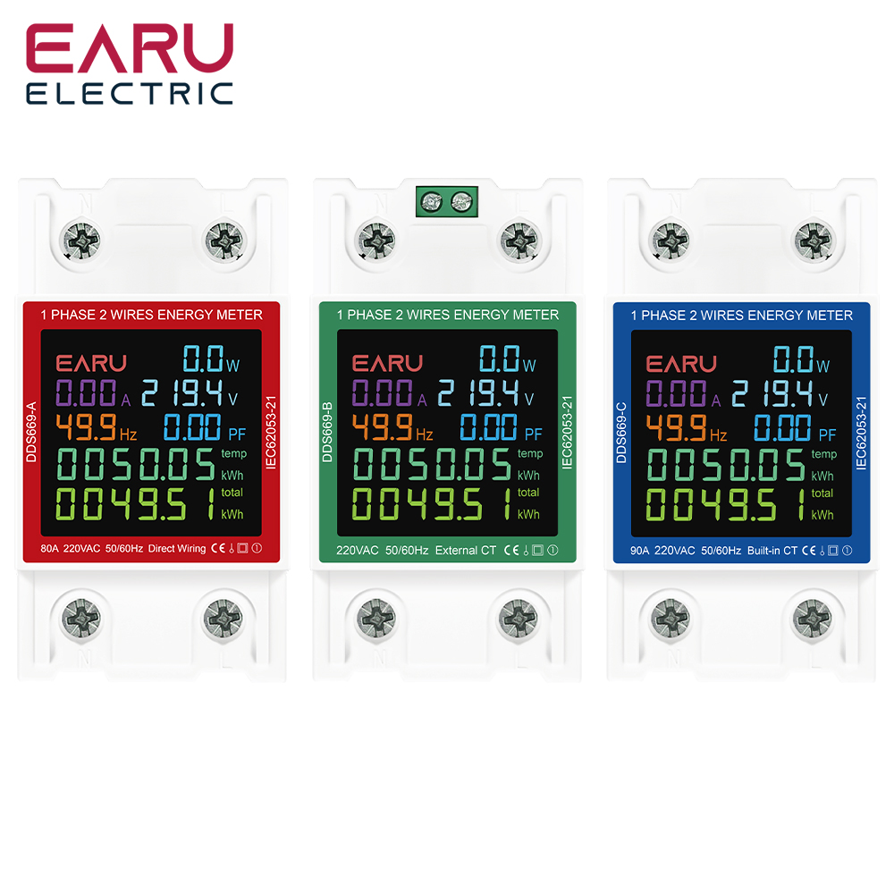 Din Rail AC Monitor 110V 220V  - Renewable Energy Demonstration Kit avaliação e preço