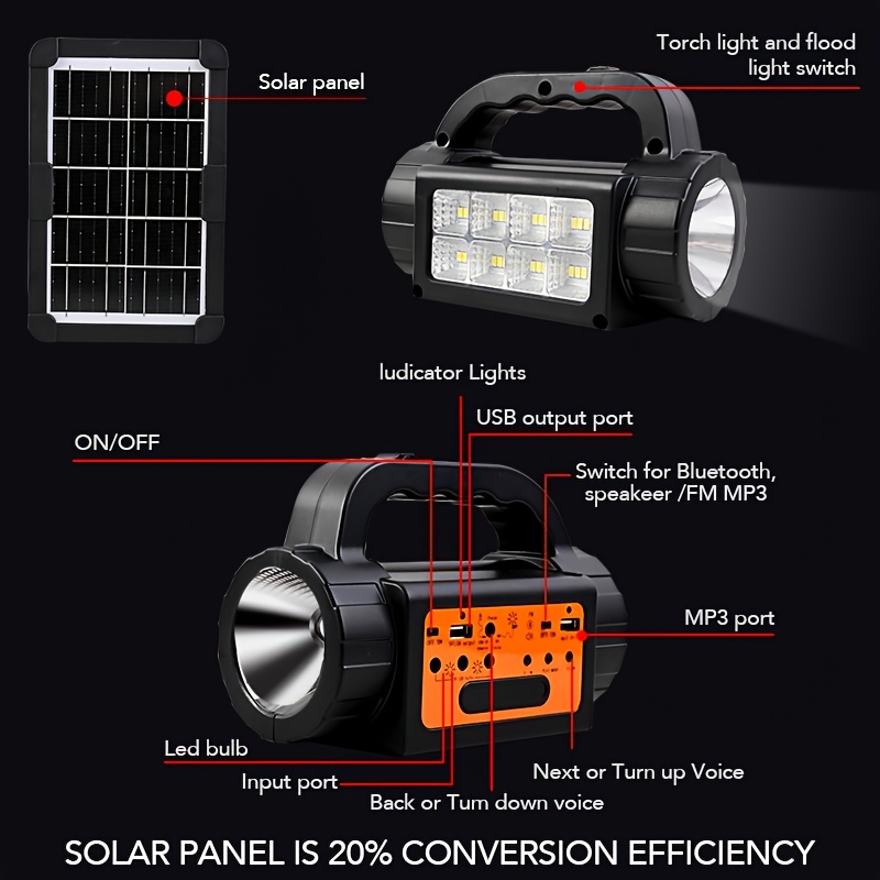 Solar Rechargeable Camping Lig - Portable Power Station avaliação e preço