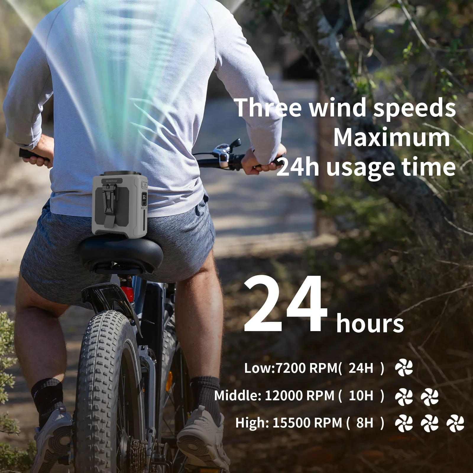 10000mAh Portable Waist Fan LE - Renewable Energy Sources avaliação e preço
